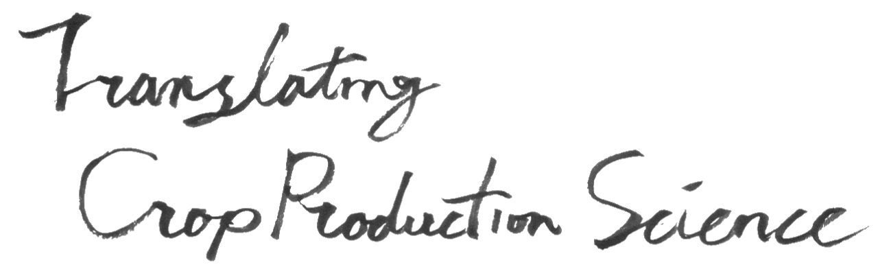 Translating Crop Production Science.