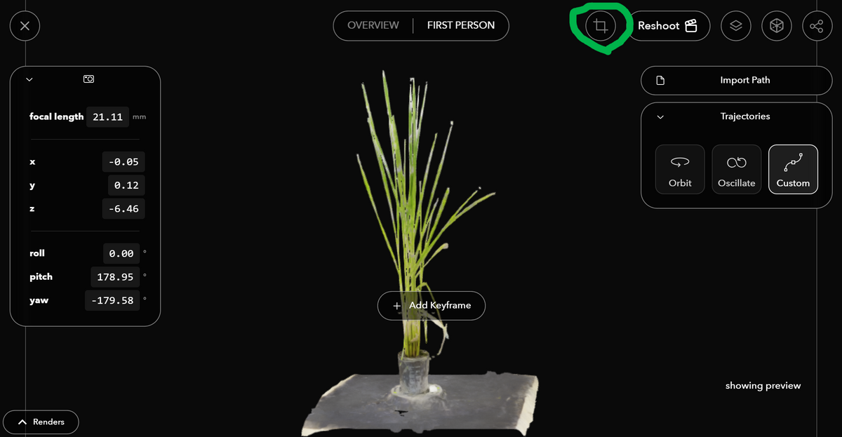 別の角度から植物の分離具合を確認する